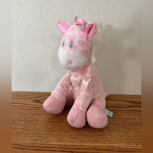 FIRST & MAIN Jingles Pink Giraffe Plush Rattle 2763KG Satin Thermal